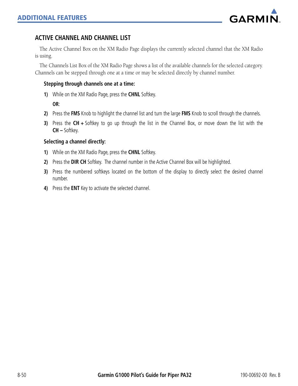 Garmin G1000 Piper PA32 User Manual | Page 402 / 450