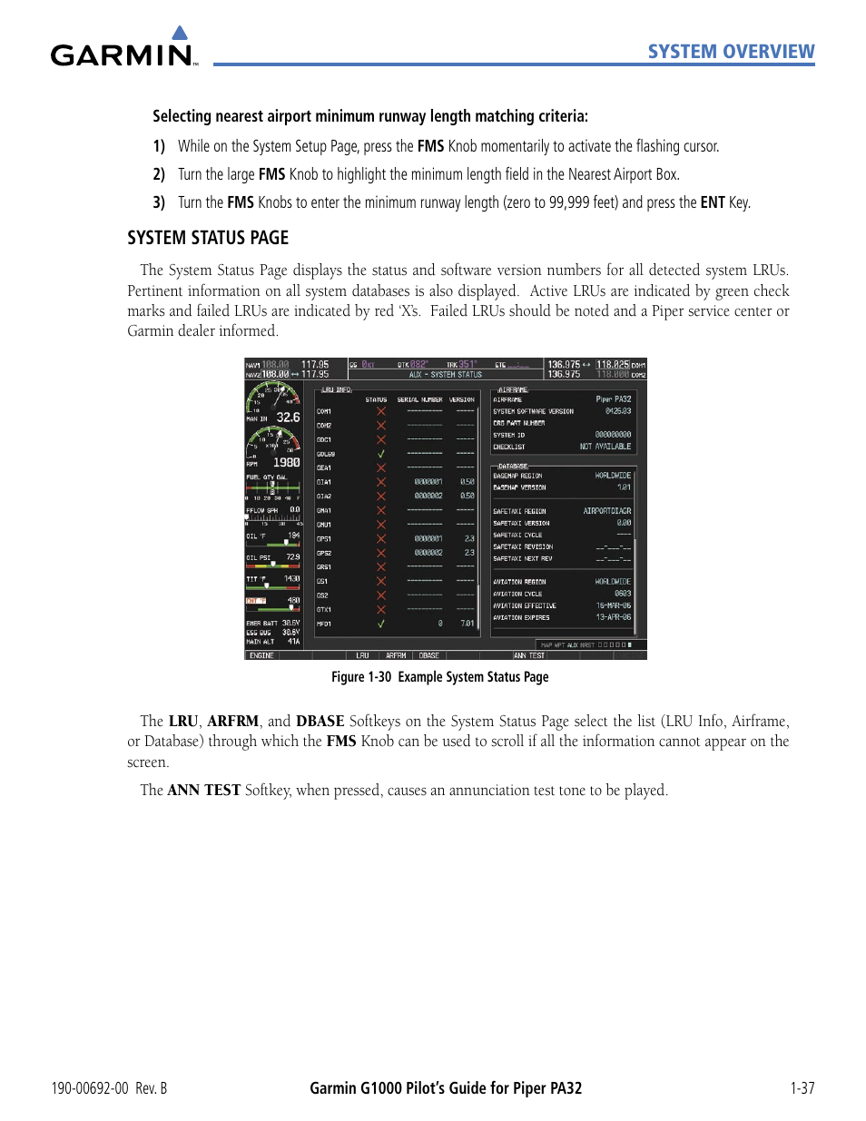 Garmin G1000 Piper PA32 User Manual | Page 47 / 450