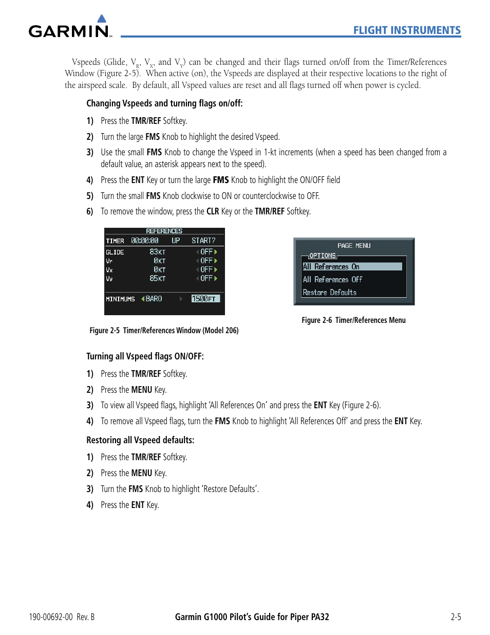 Flight instruments | Garmin G1000 Piper PA32 User Manual | Page 55 / 450