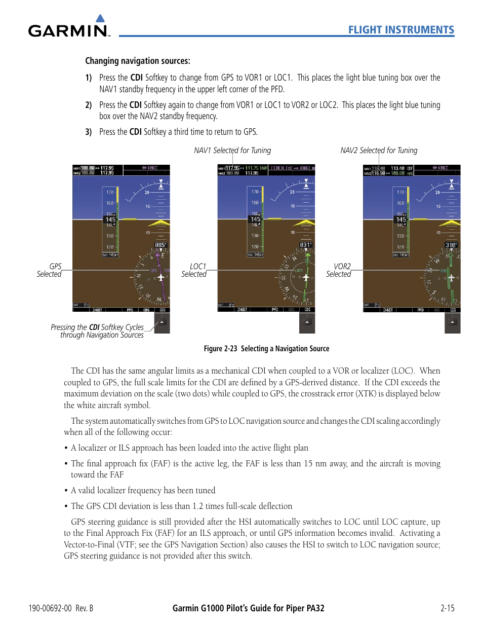 Flight instruments | Garmin G1000 Piper PA32 User Manual | Page 65 / 450