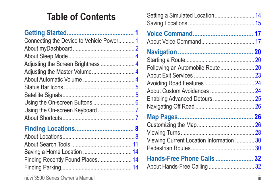 Garmin nuvi 3590LT User Manual | Page 3 / 88