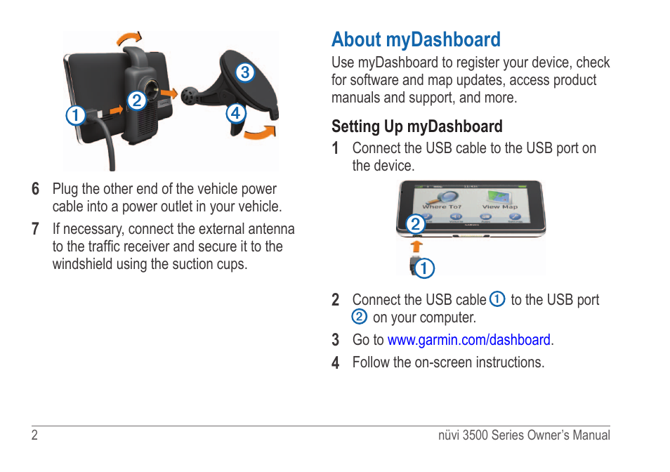 About mydashboard | Garmin nuvi 3590LT User Manual | Page 8 / 88