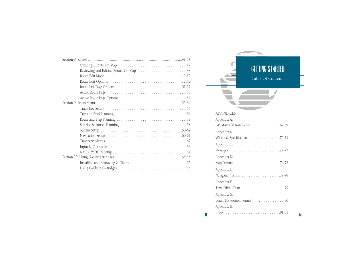 Getting started | Garmin GPSMAP 180 User Manual | Page 11 / 96