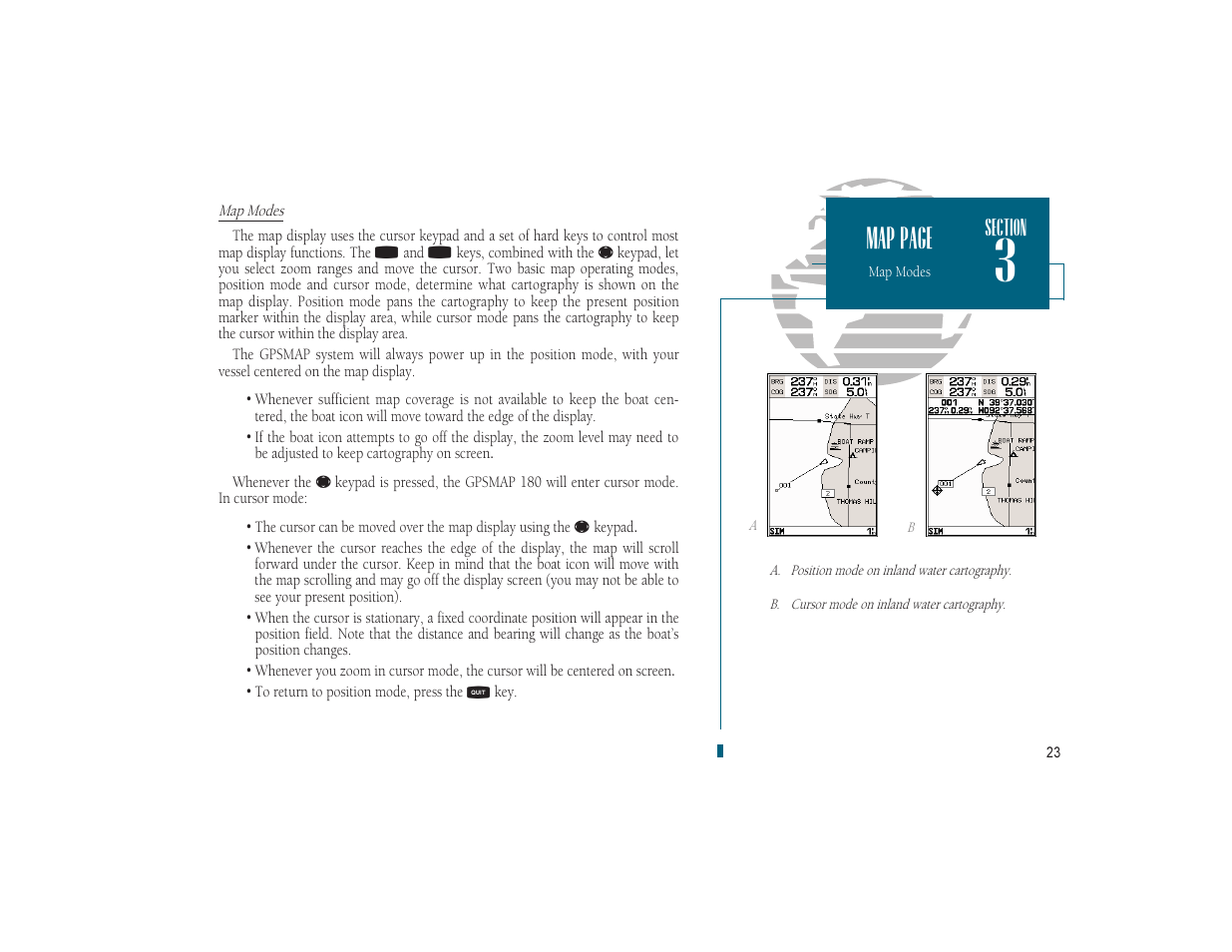 Map page | Garmin GPSMAP 180 User Manual | Page 35 / 96