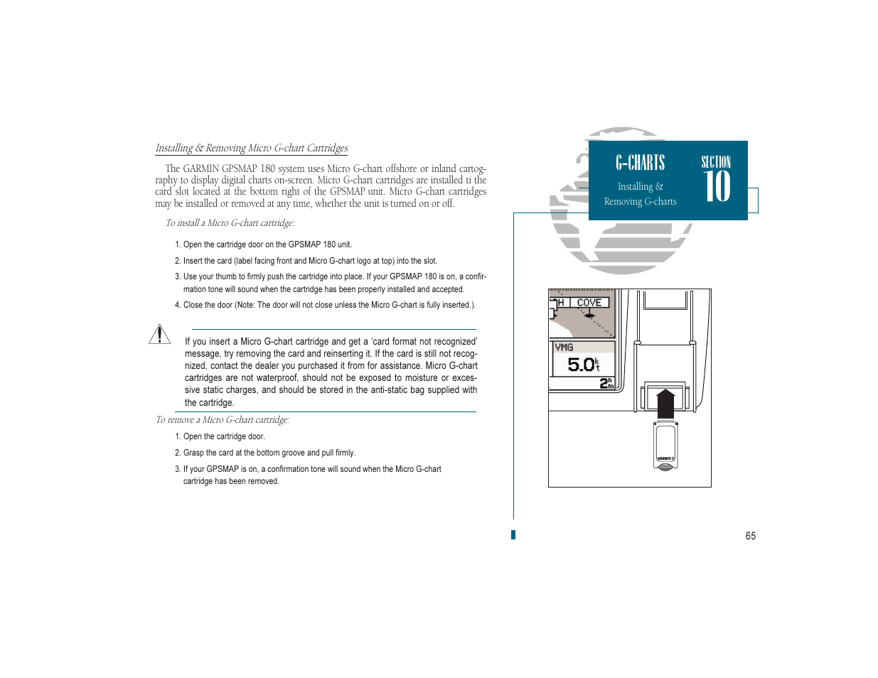 G-charts | Garmin GPSMAP 180 User Manual | Page 77 / 96