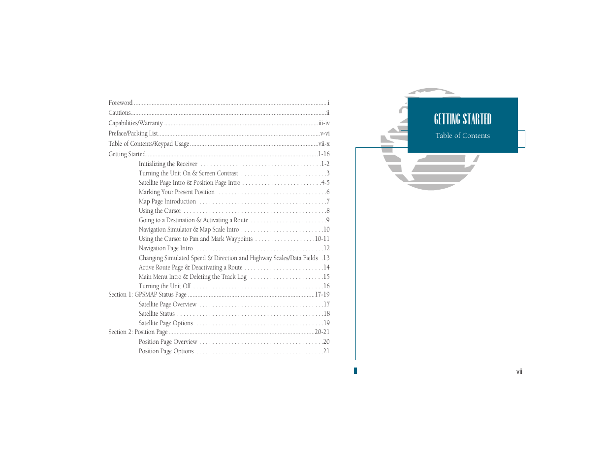 Getting started | Garmin GPSMAP 180 User Manual | Page 9 / 96