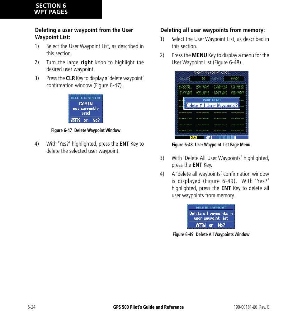 Garmin GPS 500 User Manual | Page 122 / 256