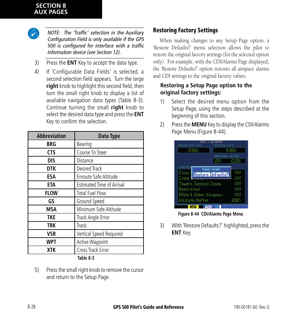 Garmin GPS 500 User Manual | Page 162 / 256