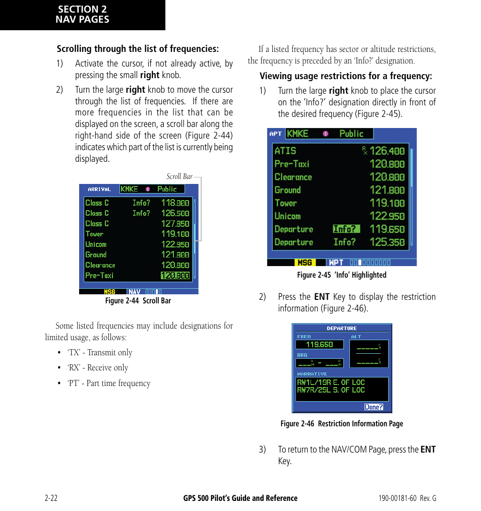 Garmin GPS 500 User Manual | Page 48 / 256