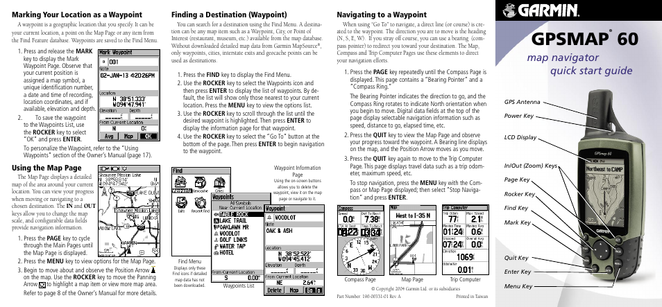 Garmin GPSMAP 60 User Manual | 2 pages