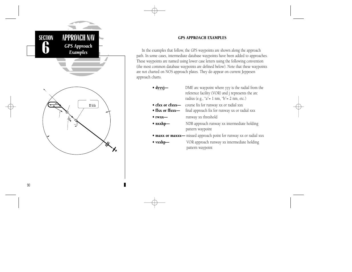 Approach nav, Gps approach examples | Garmin GNC 300XL TSO User Manual | Page 100 / 150