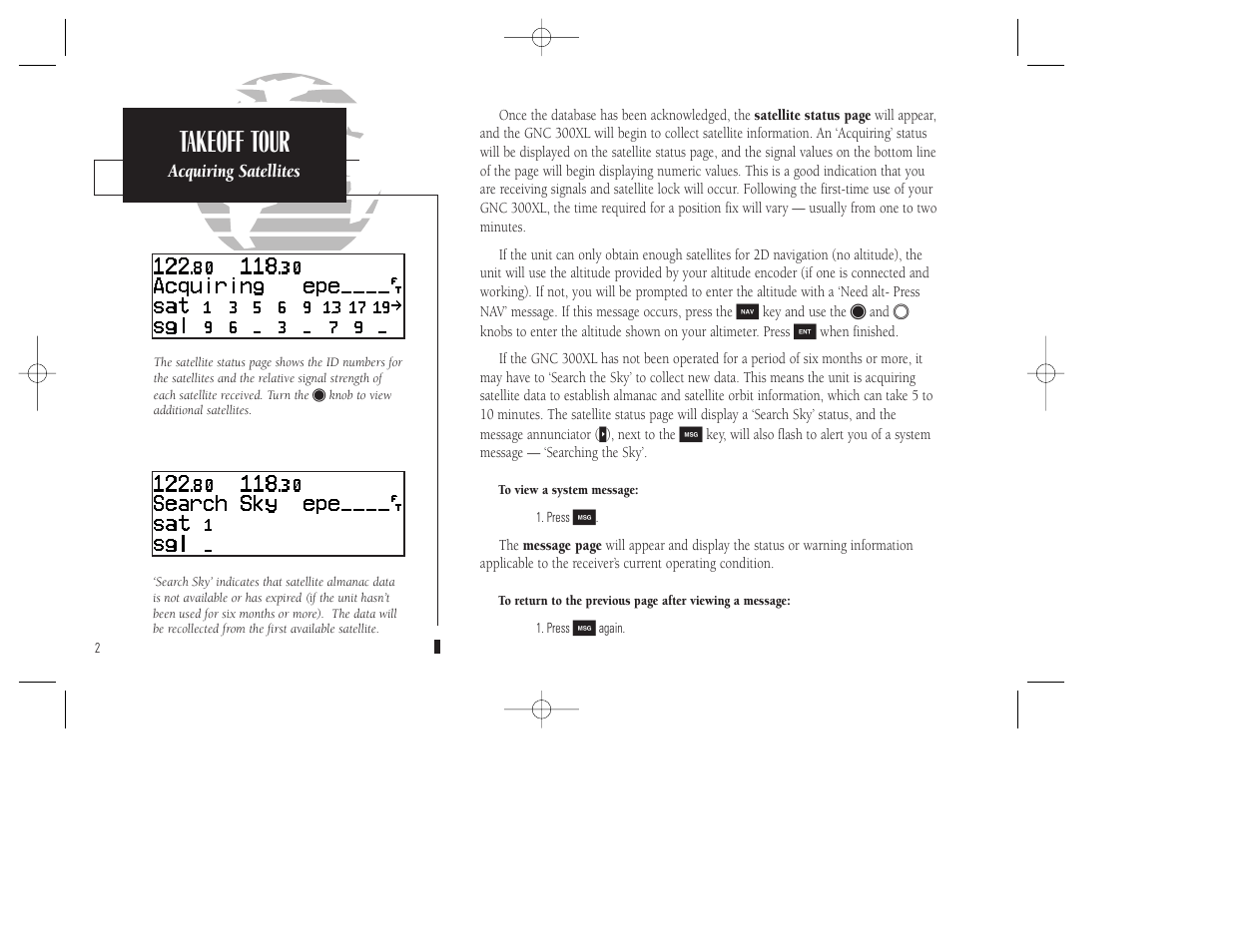 Takeoff tour | Garmin GNC 300XL TSO User Manual | Page 12 / 150