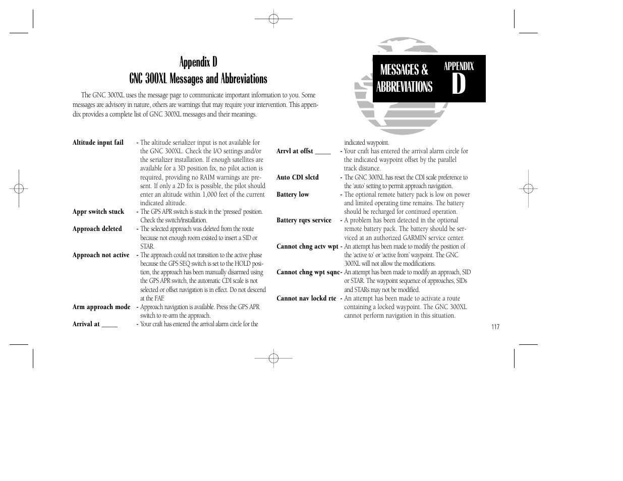 Garmin GNC 300XL TSO User Manual | Page 127 / 150