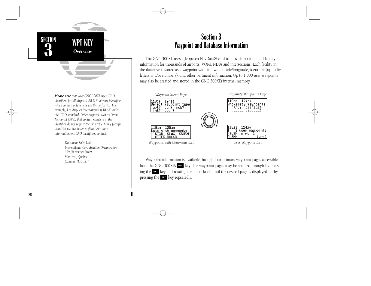 Wpt key | Garmin GNC 300XL TSO User Manual | Page 46 / 150