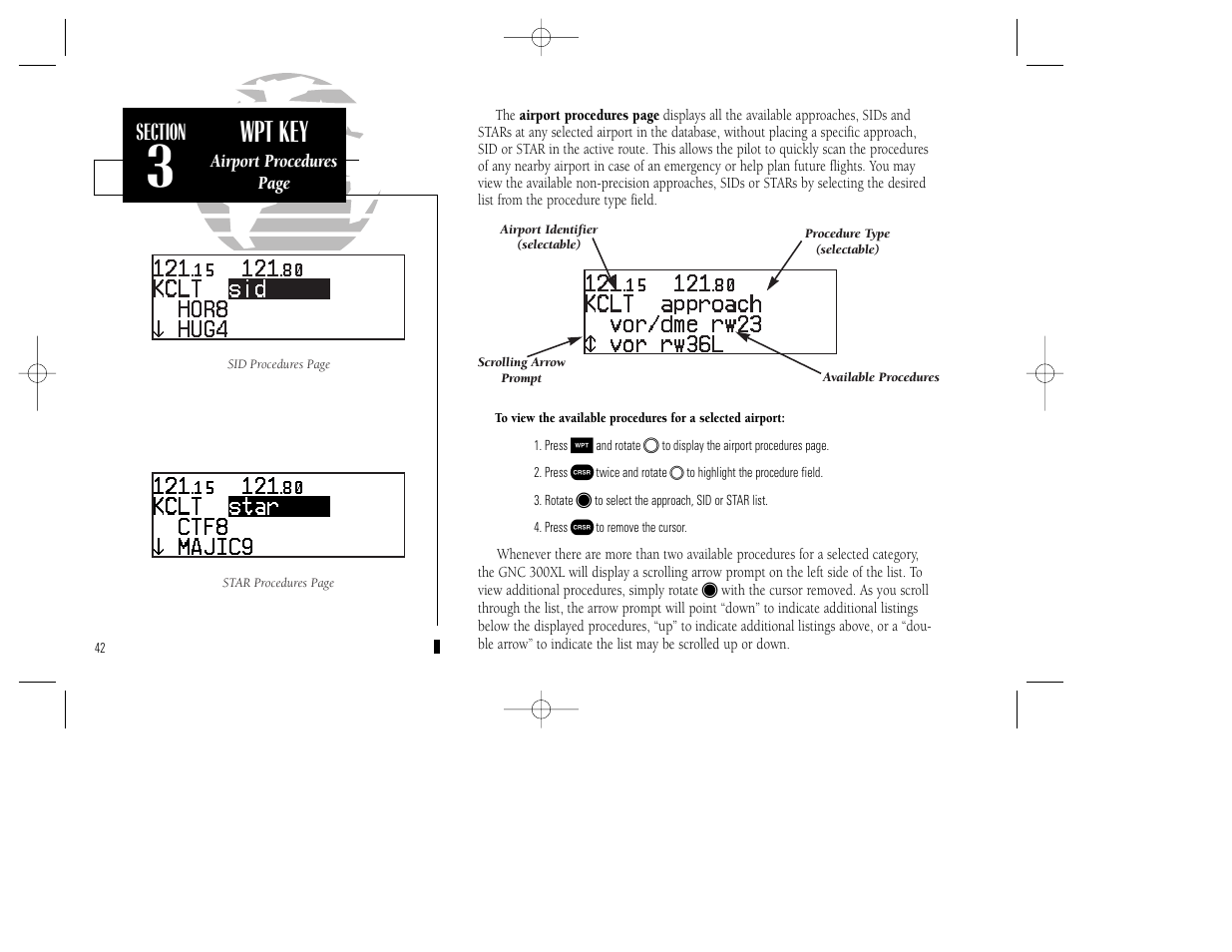 Wpt key | Garmin GNC 300XL TSO User Manual | Page 52 / 150