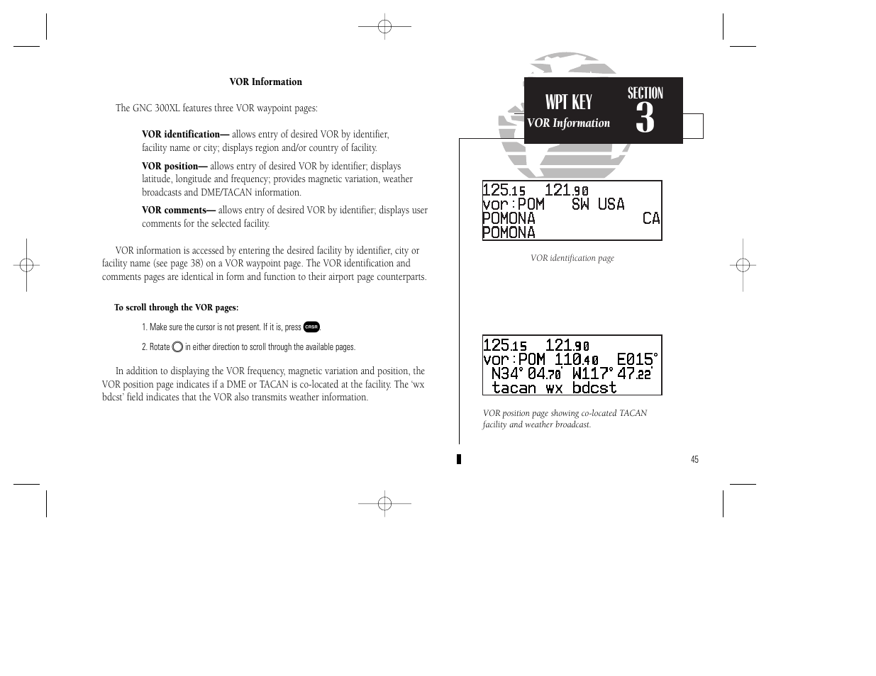 Wpt key | Garmin GNC 300XL TSO User Manual | Page 55 / 150