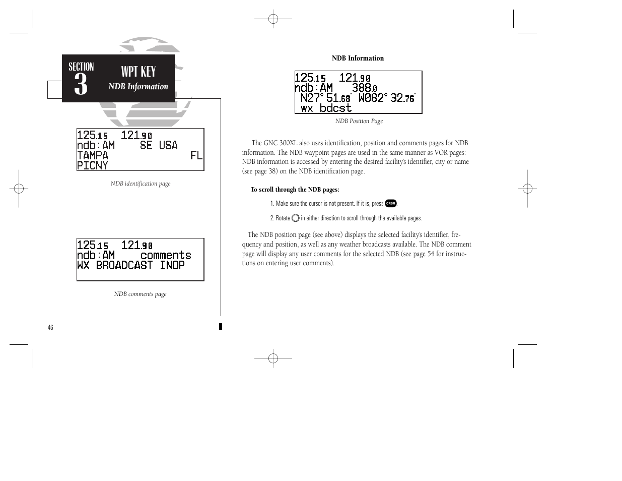 Wpt key | Garmin GNC 300XL TSO User Manual | Page 56 / 150