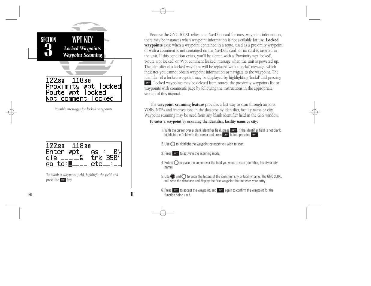 Wpt key | Garmin GNC 300XL TSO User Manual | Page 66 / 150