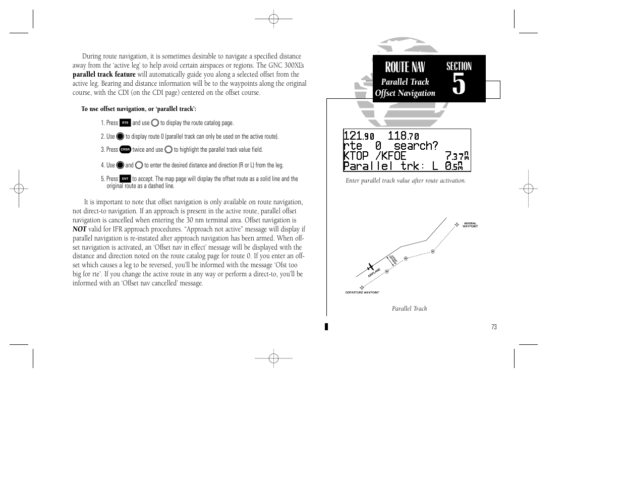 Route nav | Garmin GNC 300XL TSO User Manual | Page 83 / 150