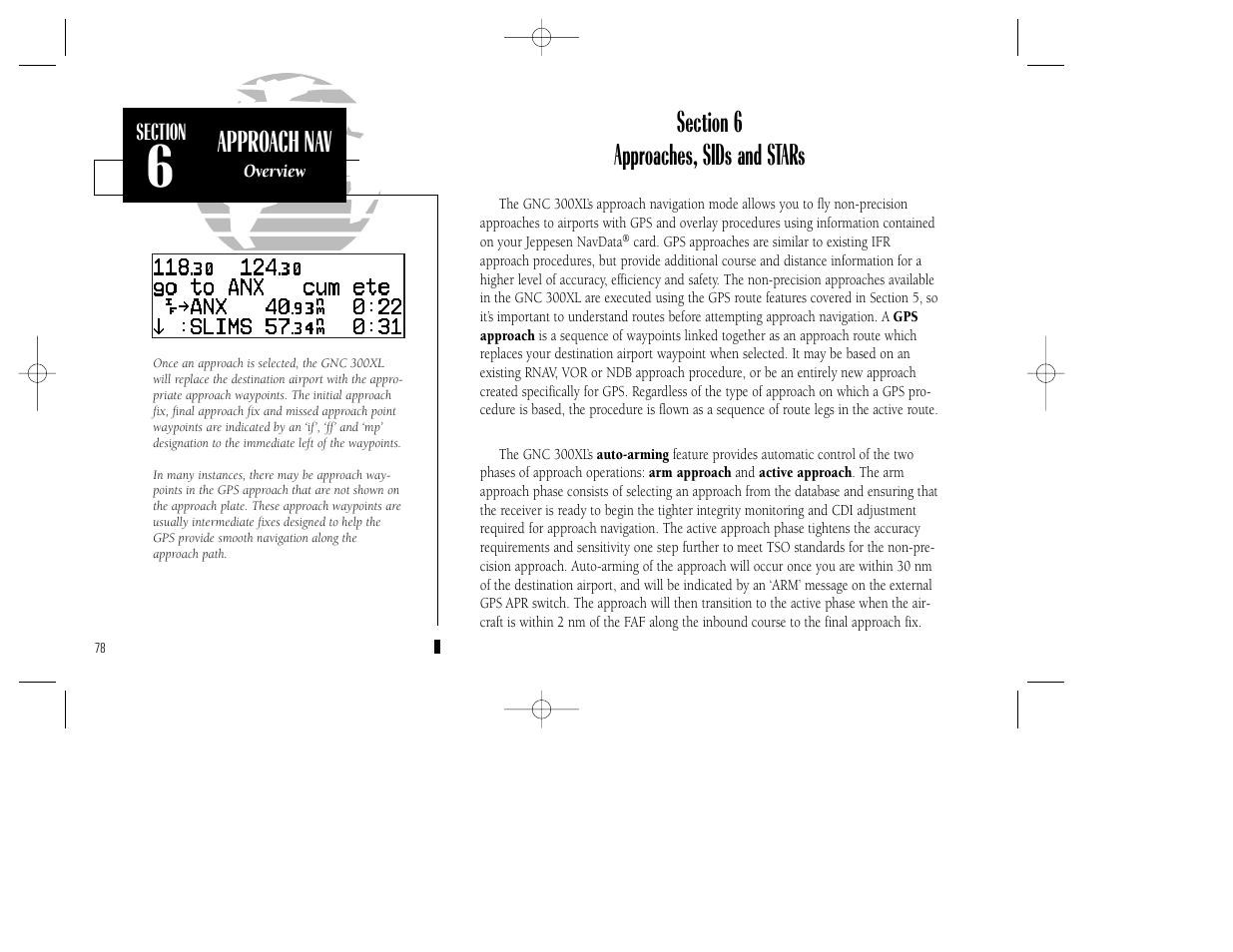 Approach nav | Garmin GNC 300XL TSO User Manual | Page 88 / 150