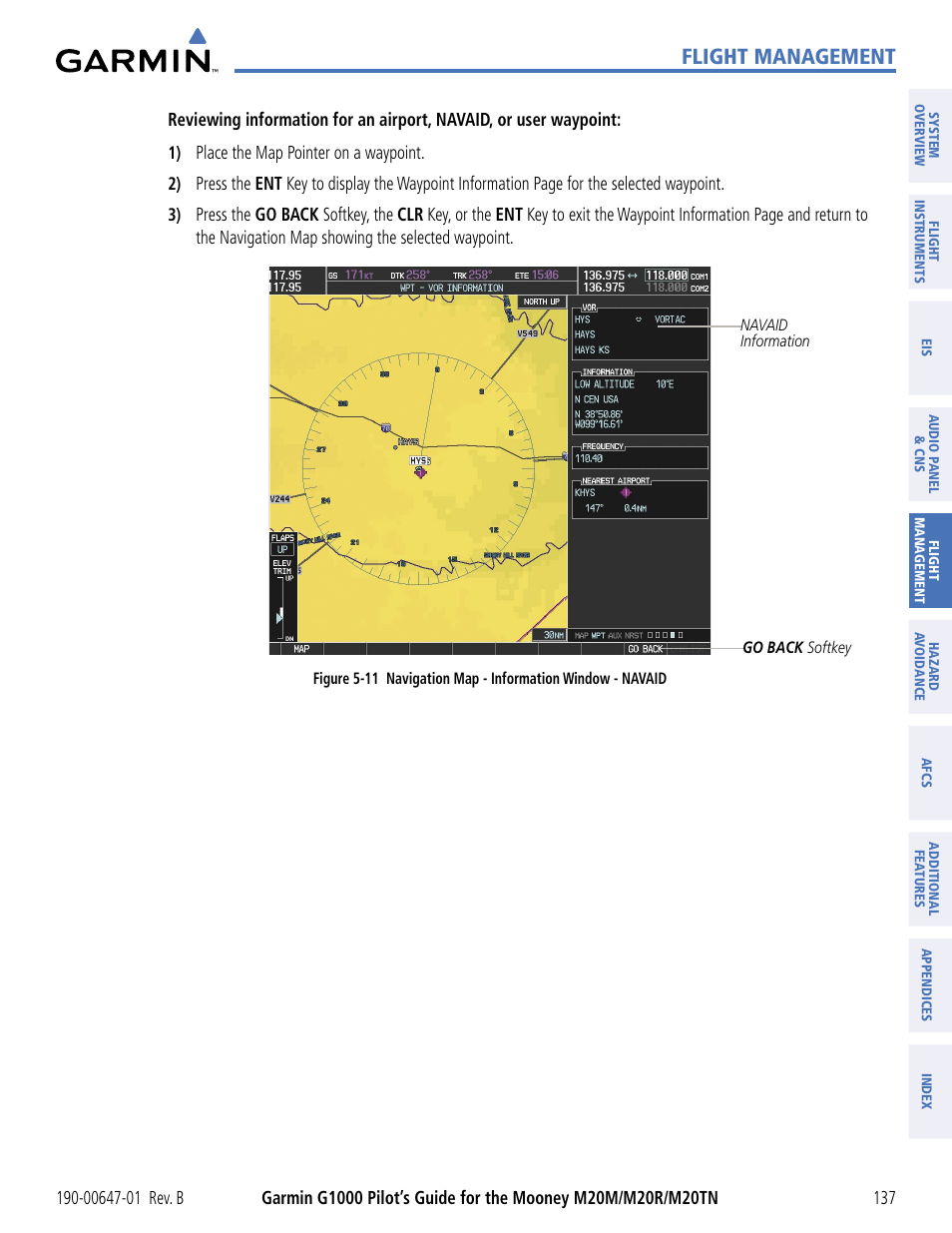 Flight management | Garmin G1000 Mooney M20TN User Manual | Page 148 / 494