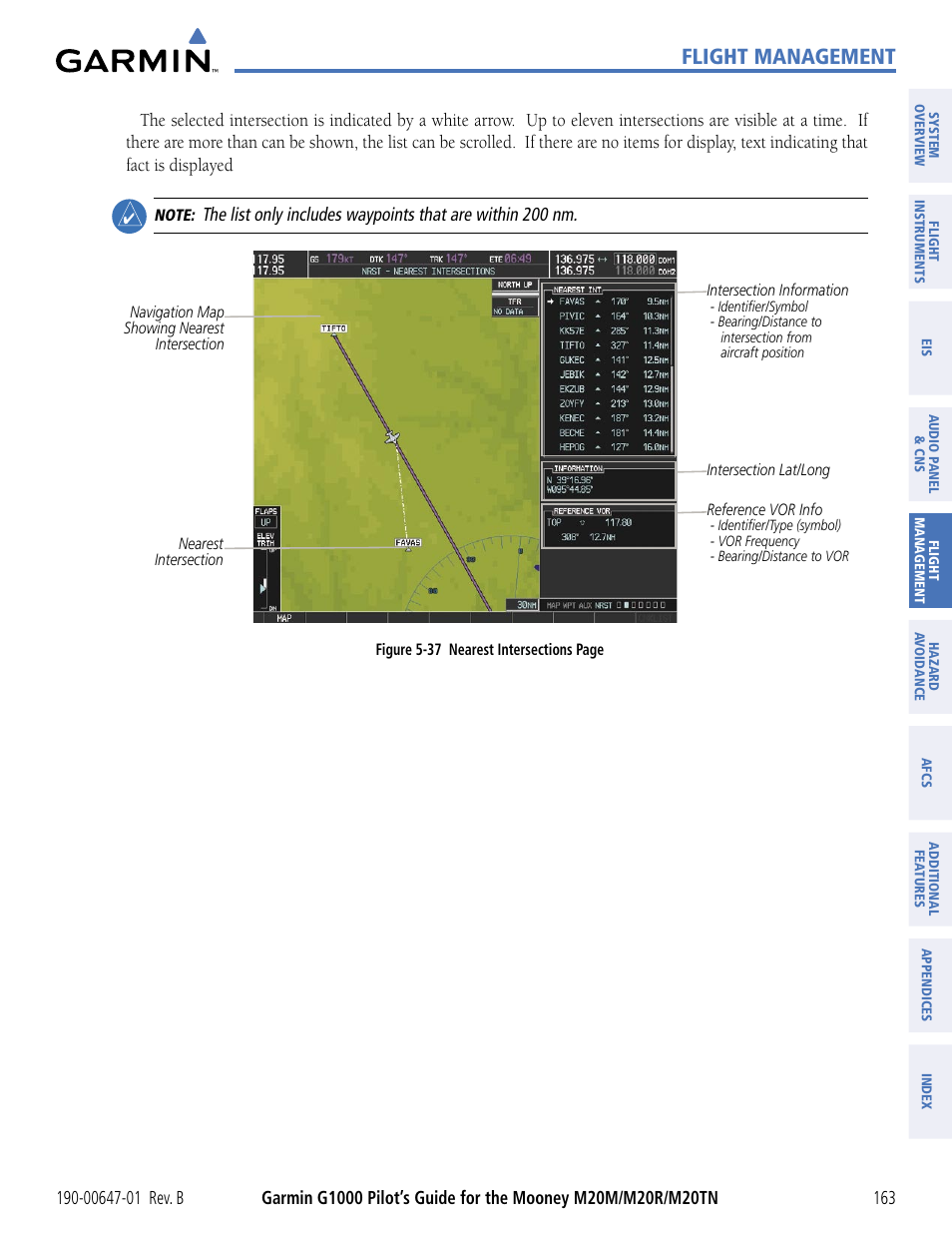 Flight management | Garmin G1000 Mooney M20TN User Manual | Page 174 / 494