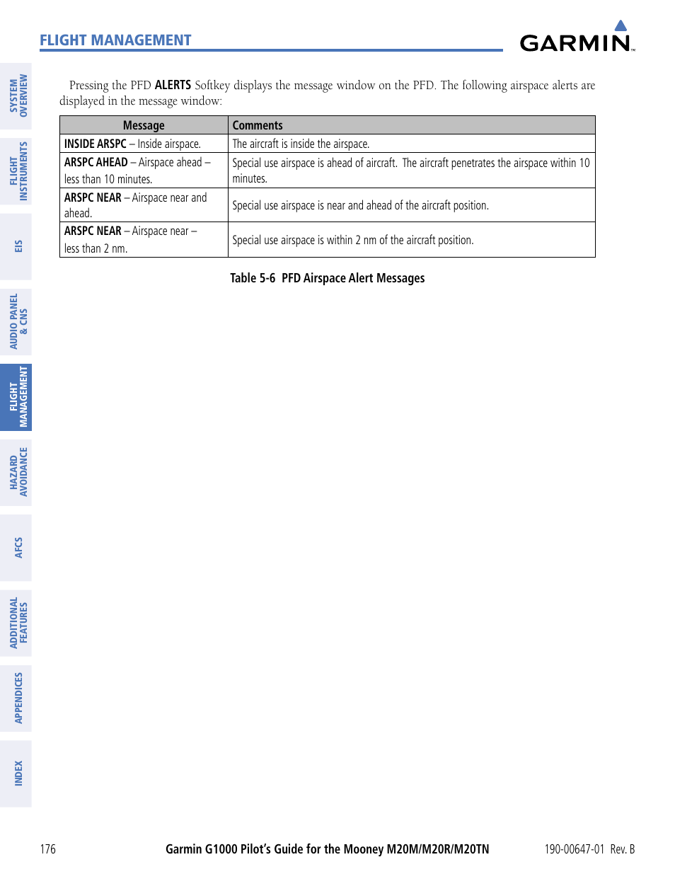 Flight management | Garmin G1000 Mooney M20TN User Manual | Page 187 / 494