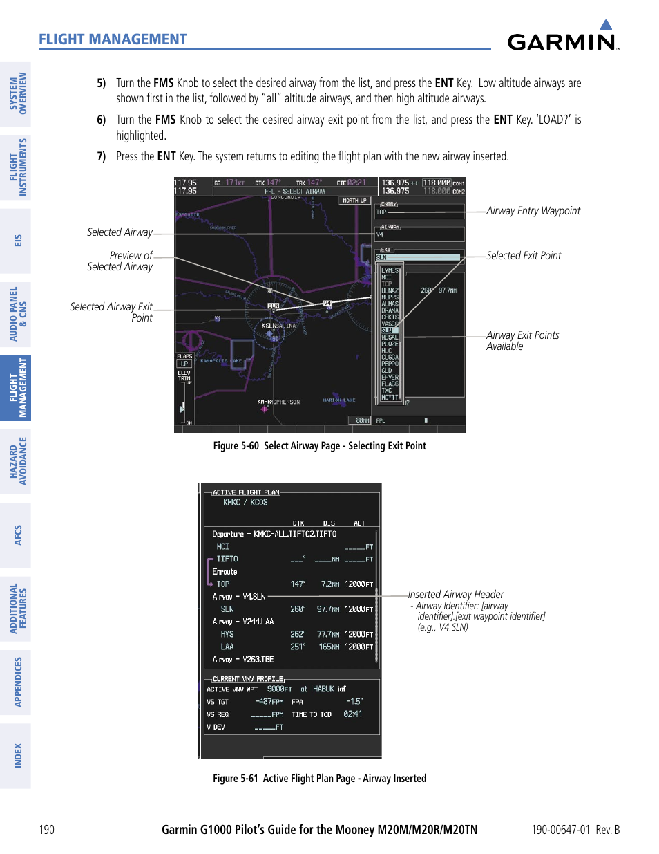 Flight management | Garmin G1000 Mooney M20TN User Manual | Page 201 / 494