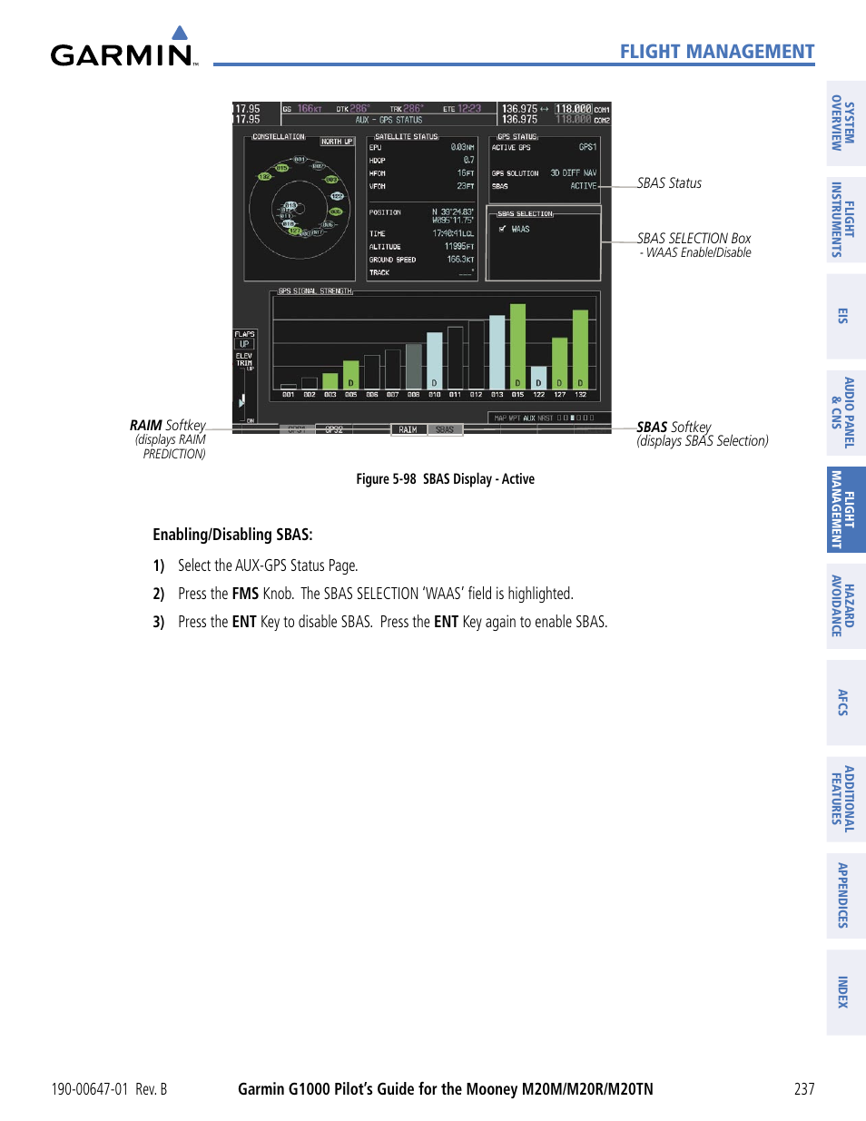 Flight management | Garmin G1000 Mooney M20TN User Manual | Page 248 / 494