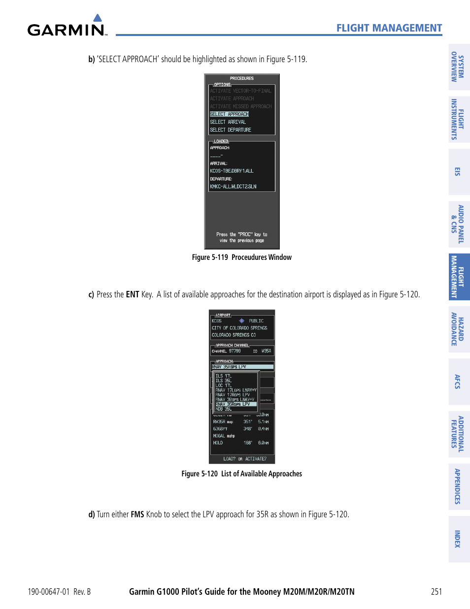 Flight management | Garmin G1000 Mooney M20TN User Manual | Page 262 / 494