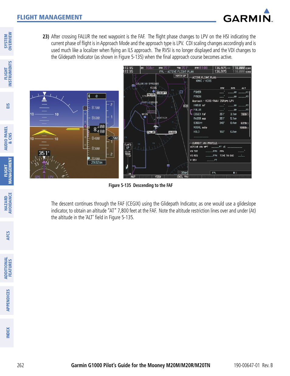 Flight management | Garmin G1000 Mooney M20TN User Manual | Page 273 / 494