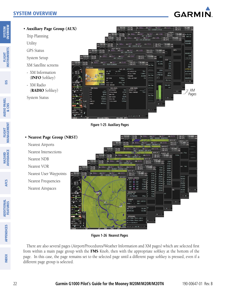 System overview | Garmin G1000 Mooney M20TN User Manual | Page 33 / 494