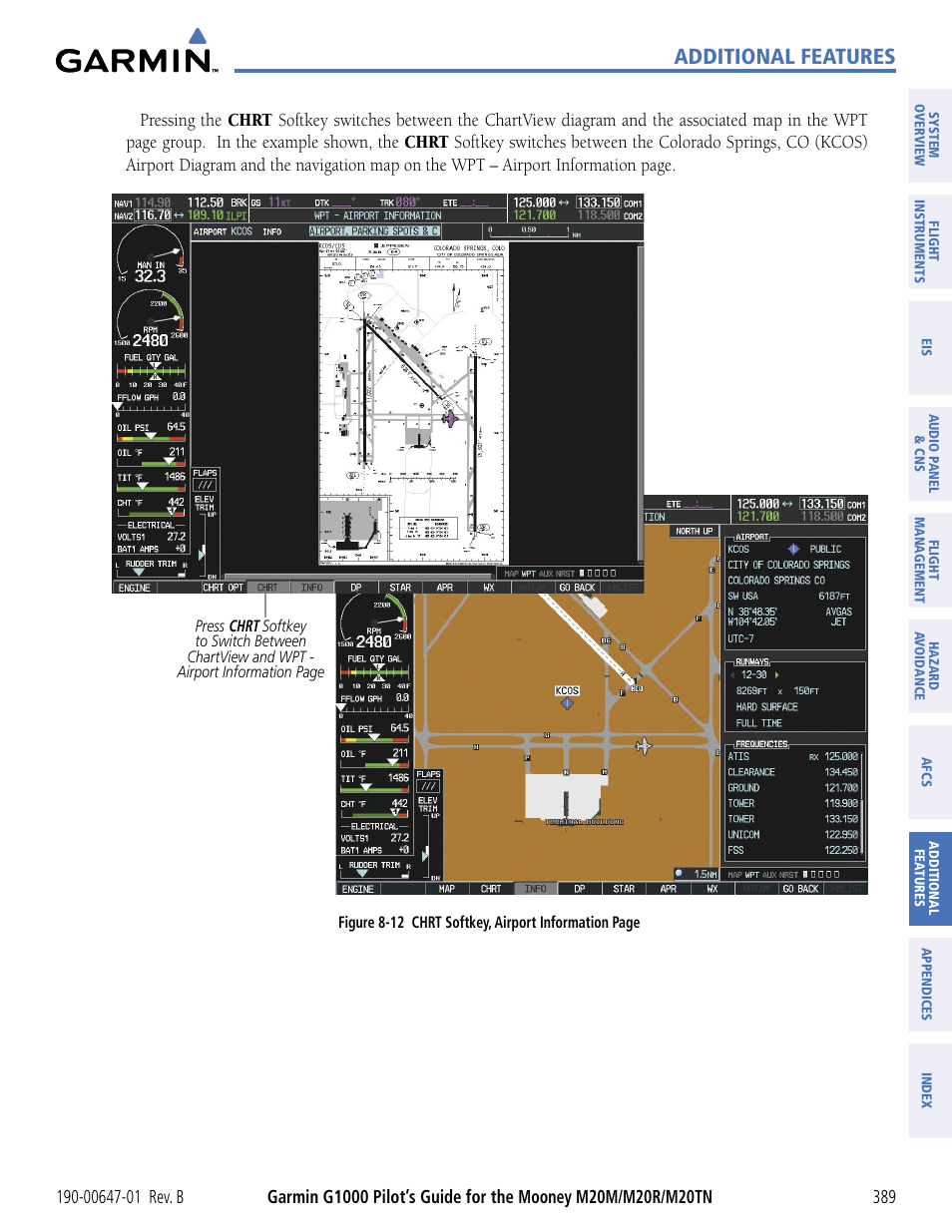 Additional features | Garmin G1000 Mooney M20TN User Manual | Page 400 / 494