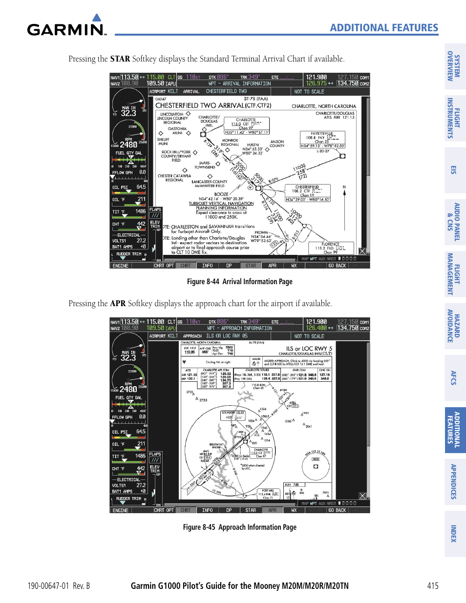 Additional features | Garmin G1000 Mooney M20TN User Manual | Page 426 / 494