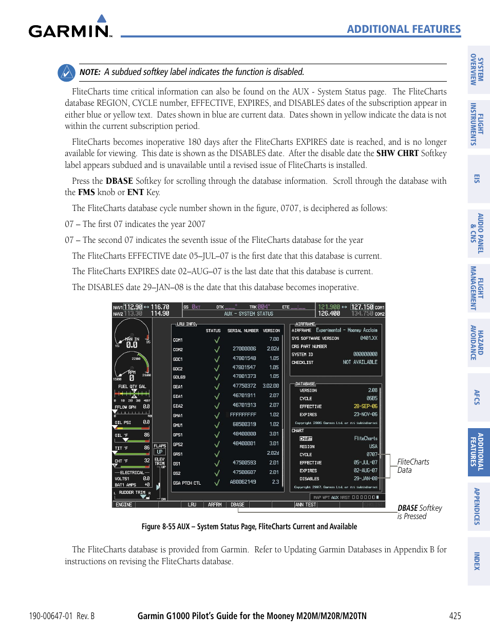 Additional features | Garmin G1000 Mooney M20TN User Manual | Page 436 / 494