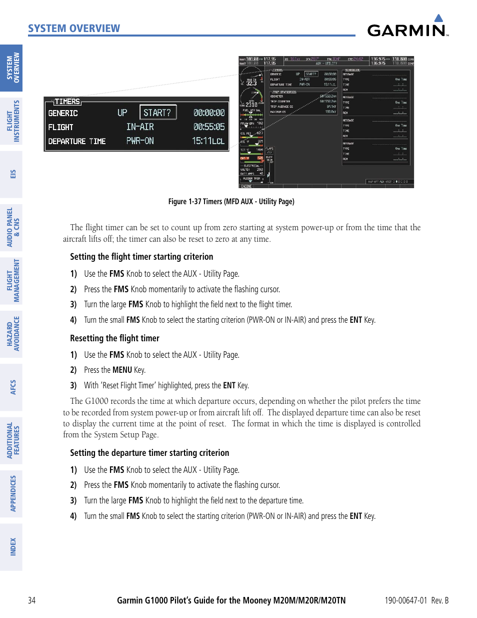 System overview | Garmin G1000 Mooney M20TN User Manual | Page 45 / 494