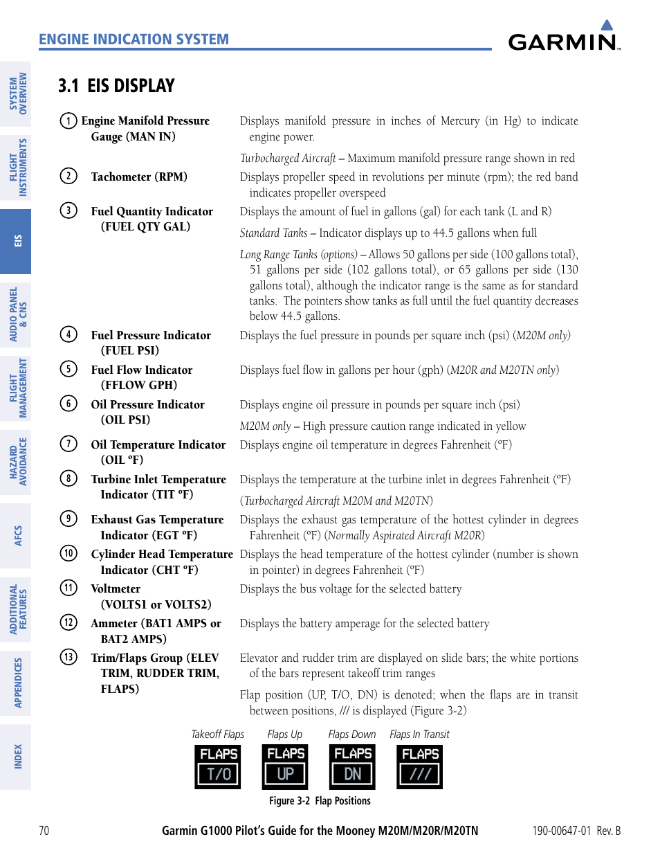 1 eis display, Engine indication system | Garmin G1000 Mooney M20TN User Manual | Page 81 / 494