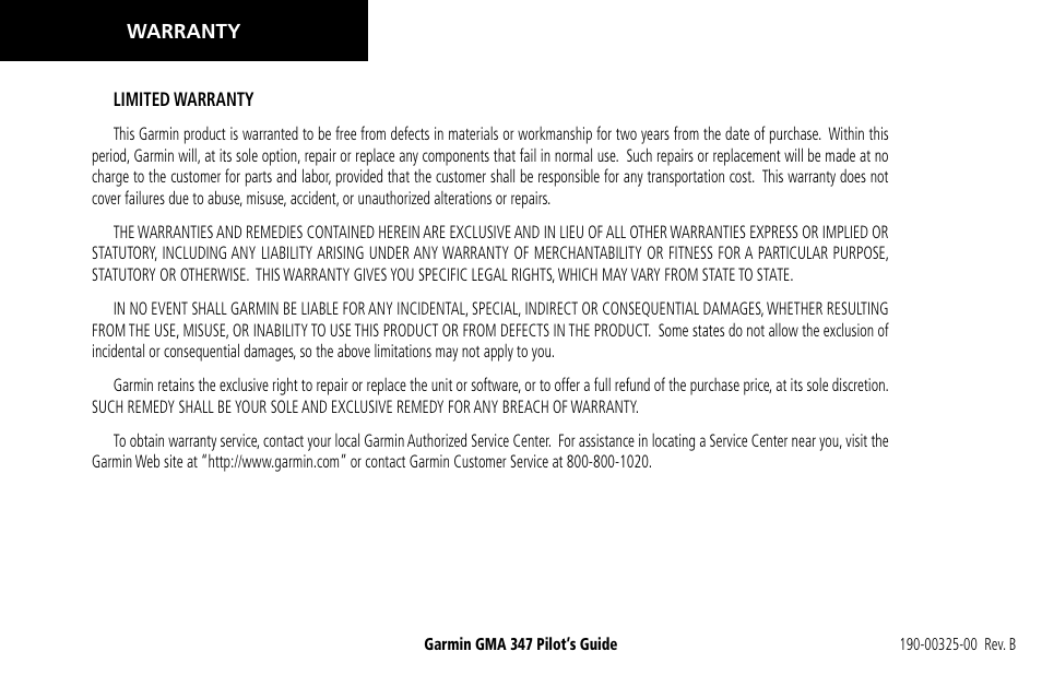 Garmin GMA 347 User Manual | Page 2 / 18