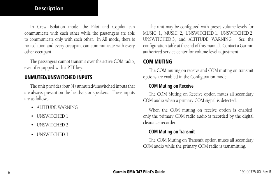 Garmin GMA 347 User Manual | Page 8 / 18