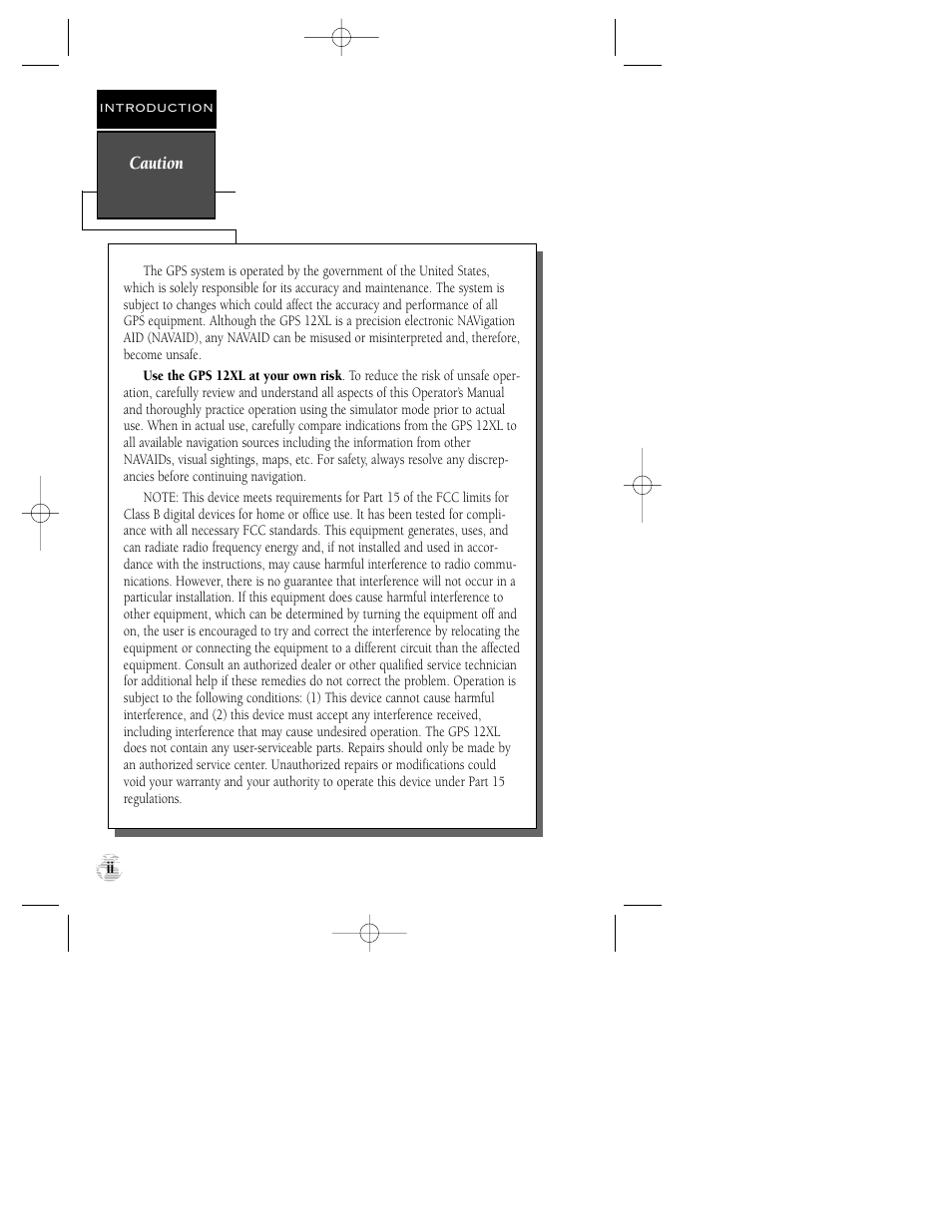Caution | Garmin GPS 12XL User Manual | Page 4 / 64