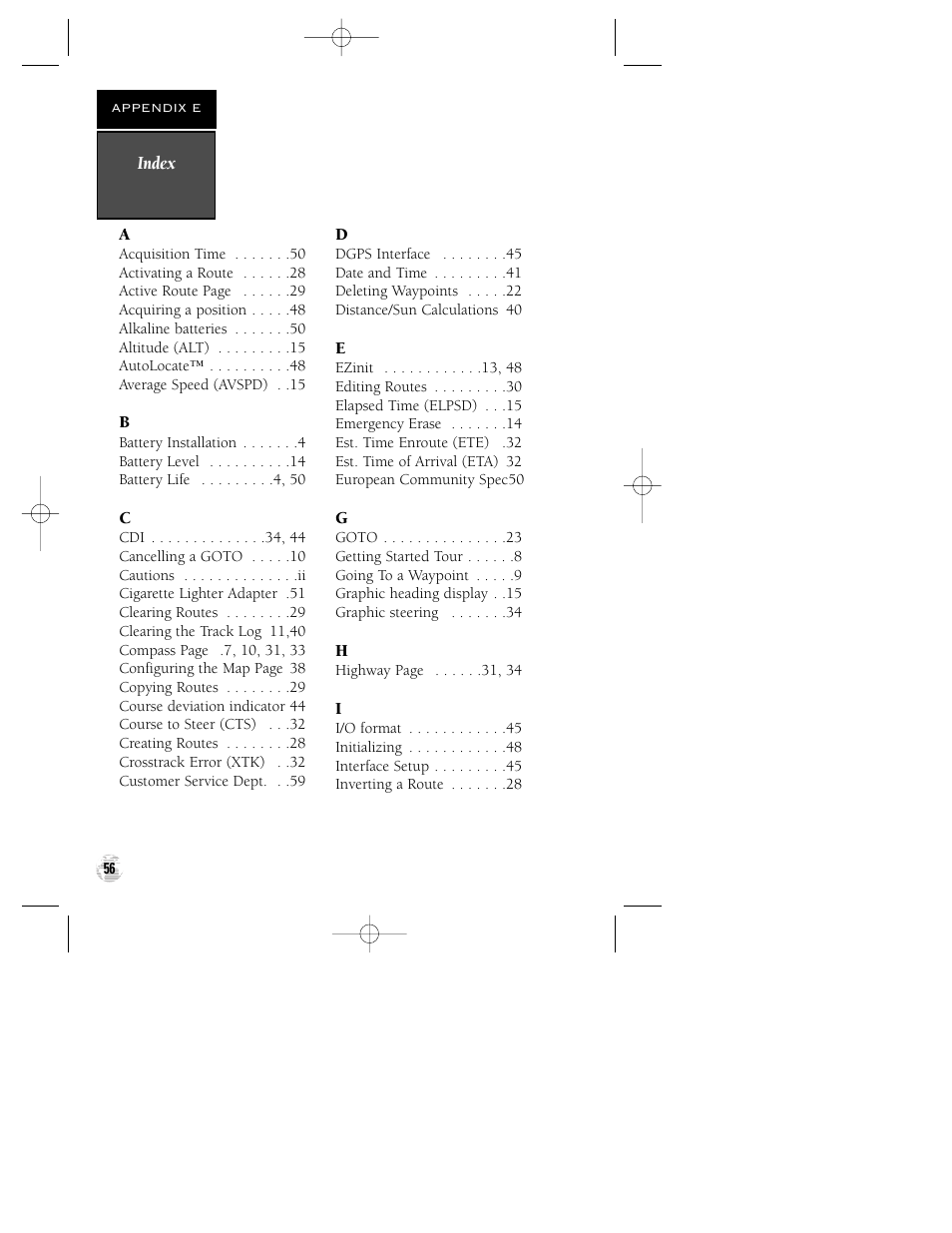 Garmin GPS 12XL User Manual | Page 60 / 64