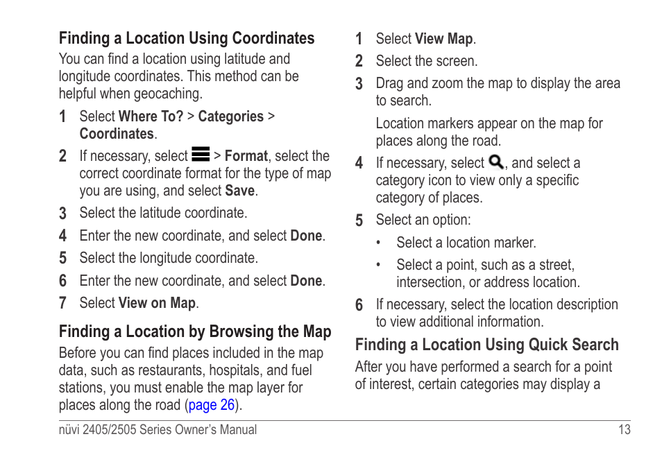 Using the map | Garmin nuvi 2595LT User Manual | Page 19 / 88