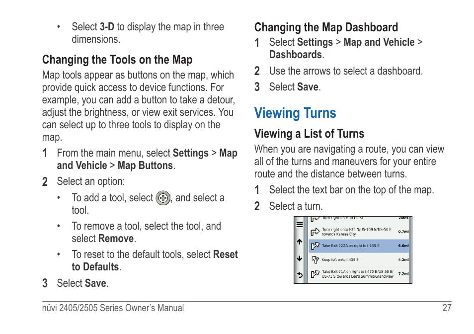 Viewing turns | Garmin nuvi 2595LT User Manual | Page 33 / 88