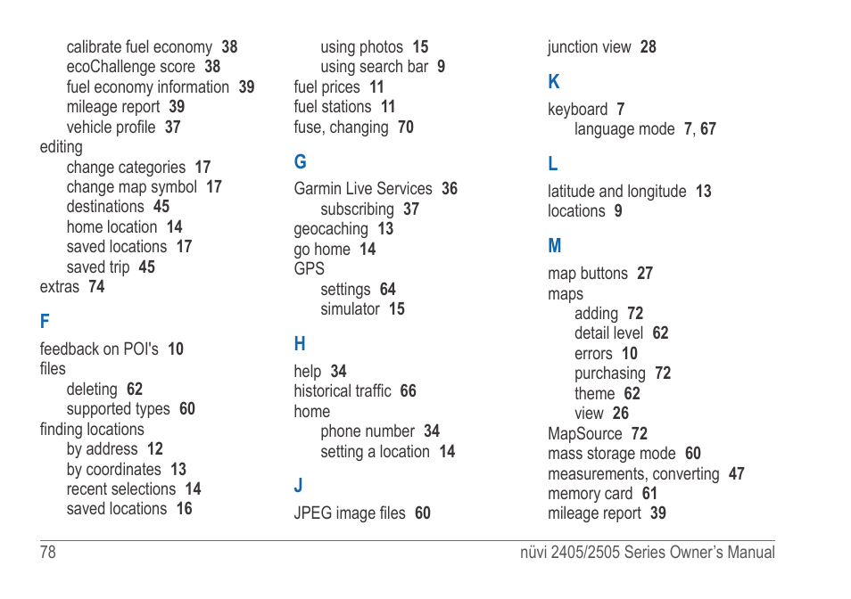 Garmin nuvi 2595LT User Manual | Page 84 / 88