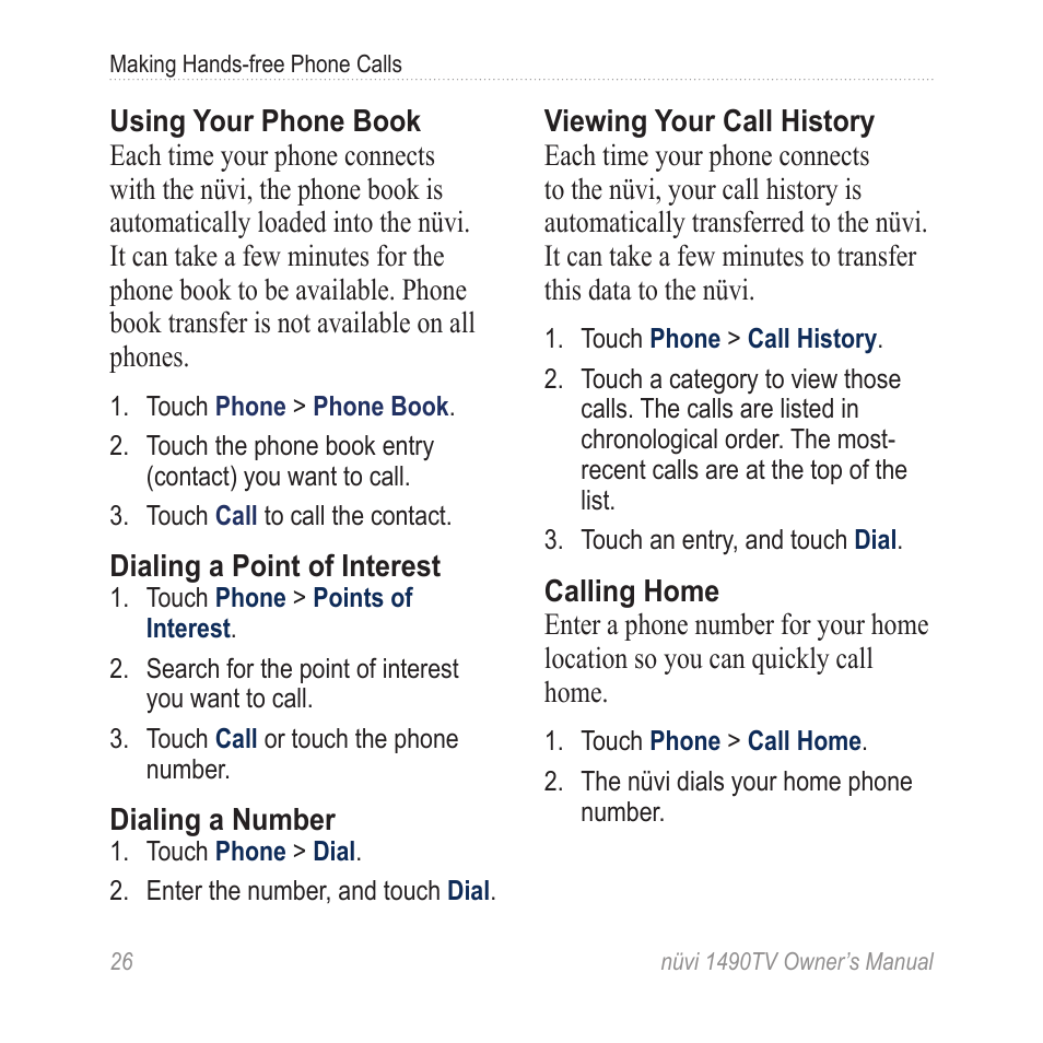 Garmin nuvi 1490TV User Manual | Page 28 / 76