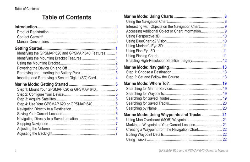 Garmin GPSMAP 640 User Manual | Page 4 / 84