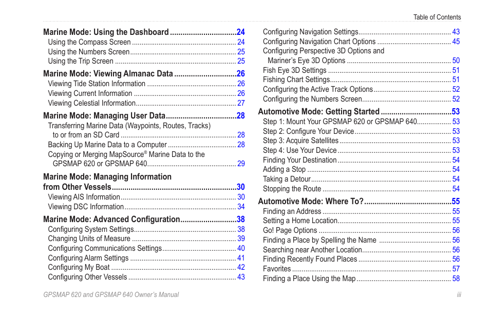 Garmin GPSMAP 640 User Manual | Page 5 / 84