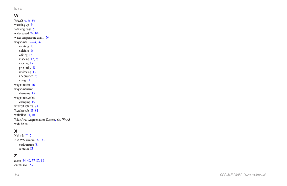 Garmin GPSMAP 3005C User Manual | Page 122 / 124