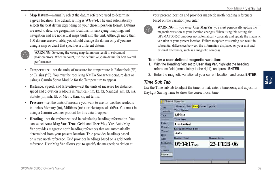 Garmin GPSMAP 3005C User Manual | Page 67 / 124