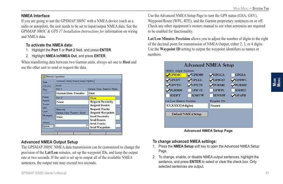 Garmin GPSMAP 3005C User Manual | Page 69 / 124